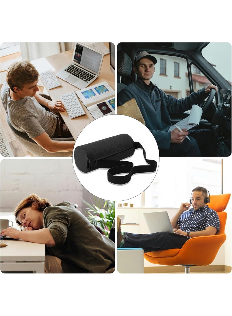 وسادة دعم ظهر إسفنج ذاكرة – وسادة مريحة لدعم أسفل الظهر للكرسي، العربية، السفر والعمل مع غطاء قابل للتنفس - Image 2